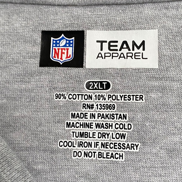 NFL Team Apparel Houston Texans Long Sleeve Shirt / T-Shirt Size 2XLT - Picture 6 of 10